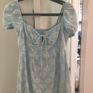 Puff Sleeve Floral Mini Dress